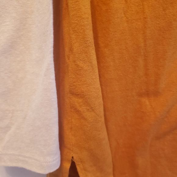 Old Navy Baseball Tee Size Women's L Orange & Cream - Picture 5 of 5